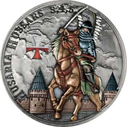 Silbermedaille „Husaria IV Color“, 1 Unze – Rückseite