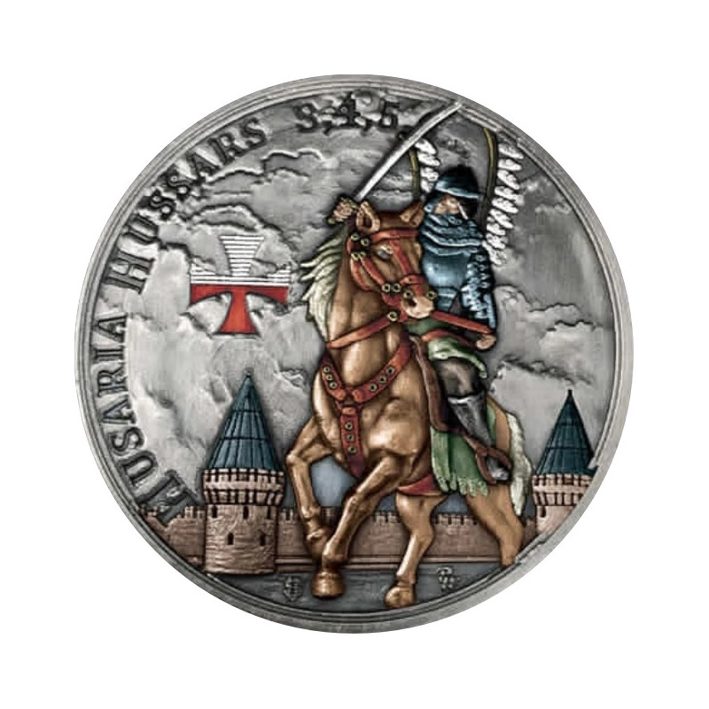 Silbermedaille „Husaria IV Color“, 1 Unze – Rückseite Silbermedaille „Husaria IV Color“, 1 Unze – Rückseite