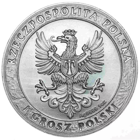 Husaria IV Color Silver Medal, 1 ounce - reverse side