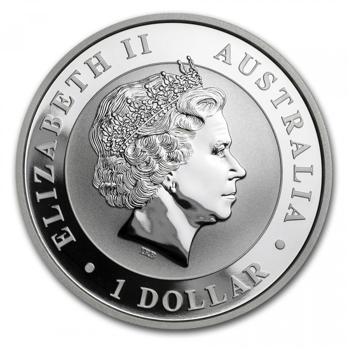Silbermünze „Australian Kookaburra“ 2017, 1 Unze – Vorderseite Silbermünze „Australian Kookaburra“ 2017, 1 Unze – Vorderseite