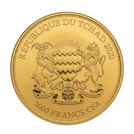 2020 Antelope Gold Coin, 1/500 ounce - coin obverse