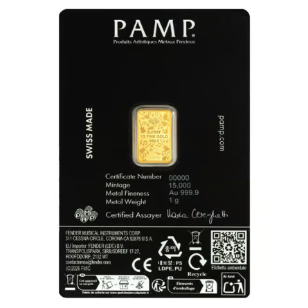 Złota Sztabka PAMP Fender 80th Anniversary - front