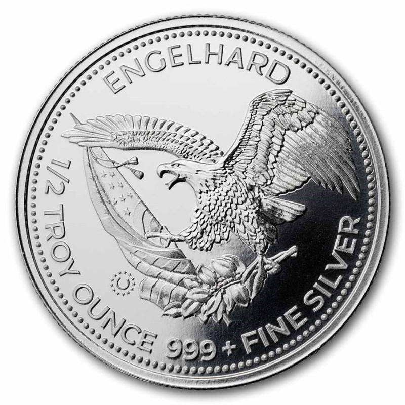 Engelhard Prospector 2026 Silver Medal, 1/2 ounce - reverse Engelhard Prospector 2026 Silver Medal, 1/2 ounce - reverse