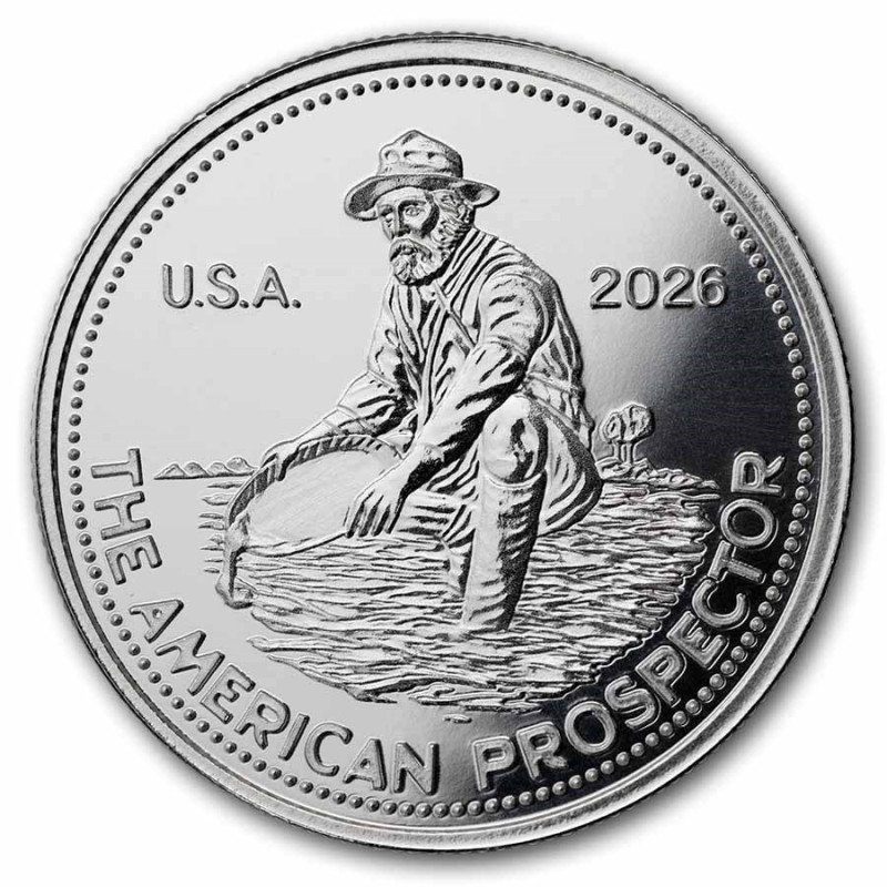Engelhard Prospector 2026 Silver Medal, 1/2 ounce, obverse Engelhard Prospector 2026 Silver Medal, 1/2 ounce, obverse