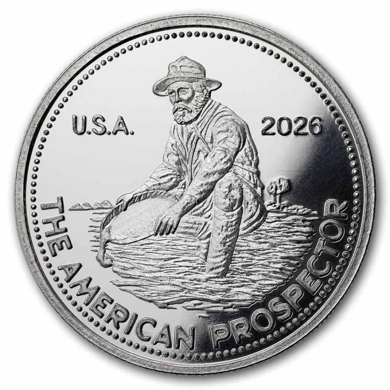 Срібна медаль «Engelhard Prospector», 1 унція — аверс