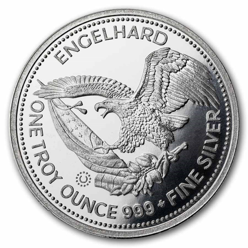 Srebrny Medal Engelhard Prospector, 1 uncja - rewers Srebrny Medal Engelhard Prospector, 1 uncja - rewers
