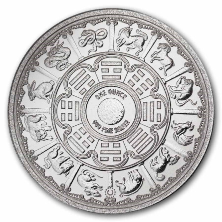Silbermedaille „Year of the Goat 2027“, 1 Unze, Vorderseite