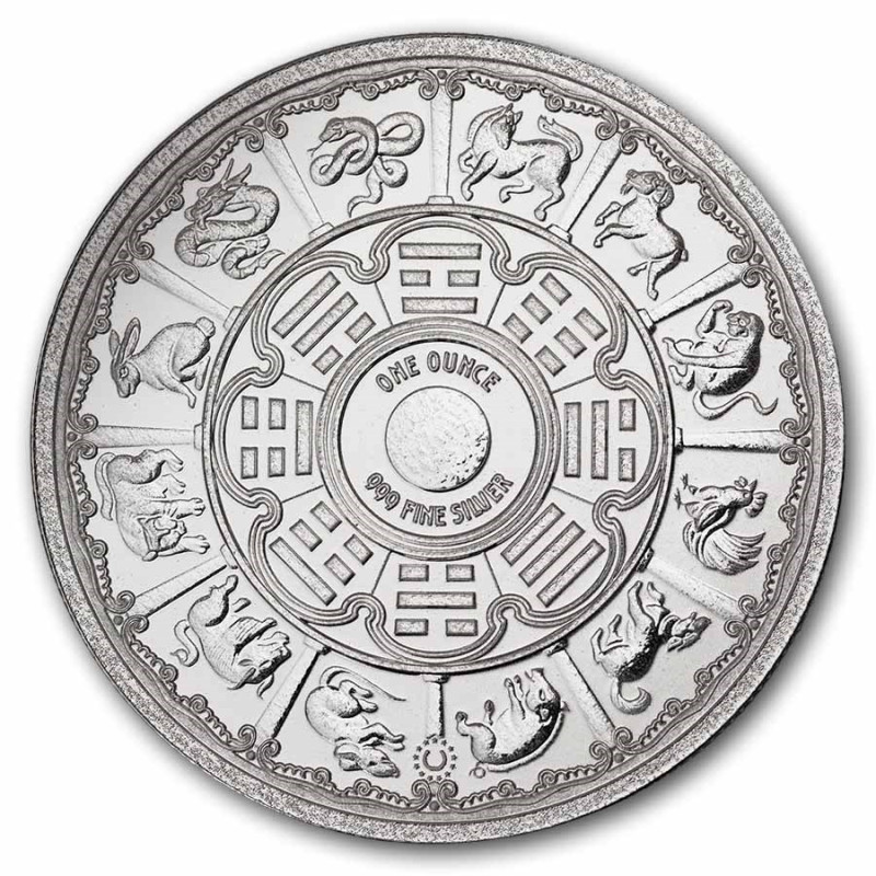 Silbermedaille „Year of the Goat 2027“, 1 Unze – Rückseite