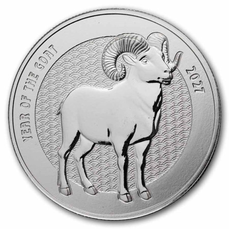 Silbermedaille „Year of the Goat 2027“, 1 Unze, Vorderseite