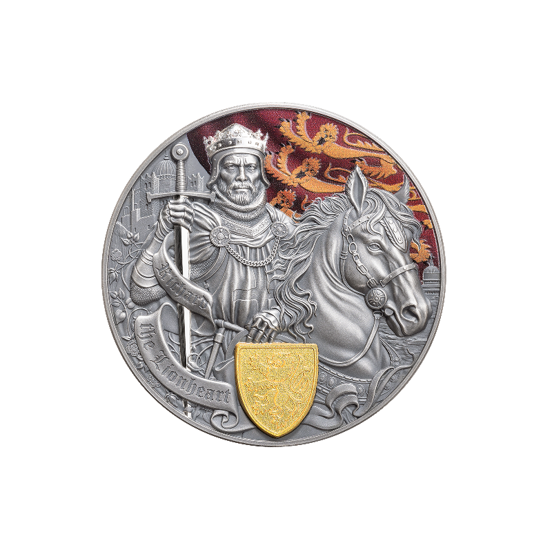 Srebrna Moneta Legends of Battlefield: Richard the Lionheart 2026, 2 uncje - rewers