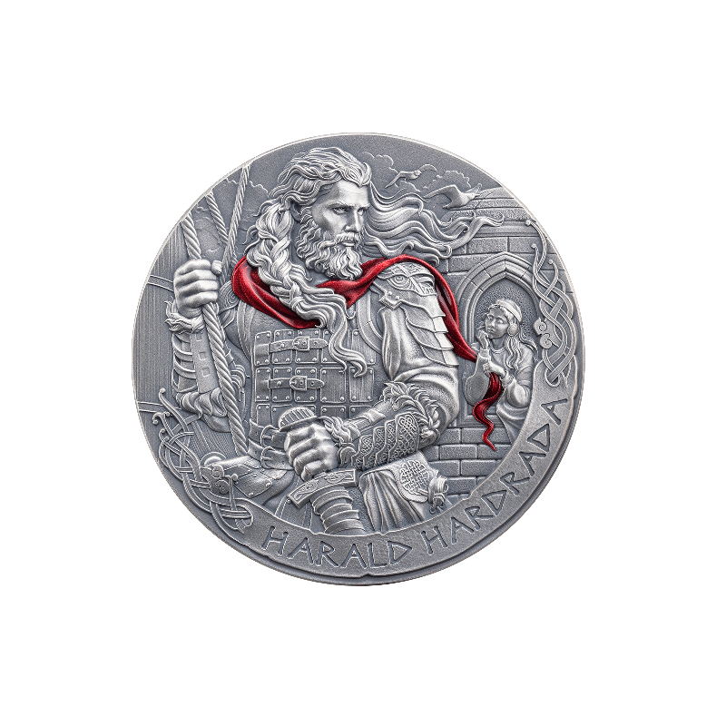 "The Way to Valhalla: Harald Hardrada" 2026 Silver Coin, 2 ounces – reverse side "The Way to Valhalla: Harald Hardrada" 2026 Silver Coin, 2 ounces – reverse side