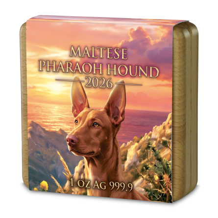 Srebrna Moneta Germania Mint: Maltese Pharaoh Hound 2026 , 1 uncja - box 3