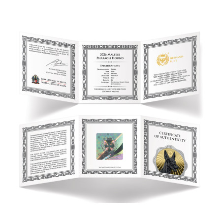 Srebrna Moneta Germania Mint: Maltese Pharaoh Hound 2026 , 1 uncja - cert