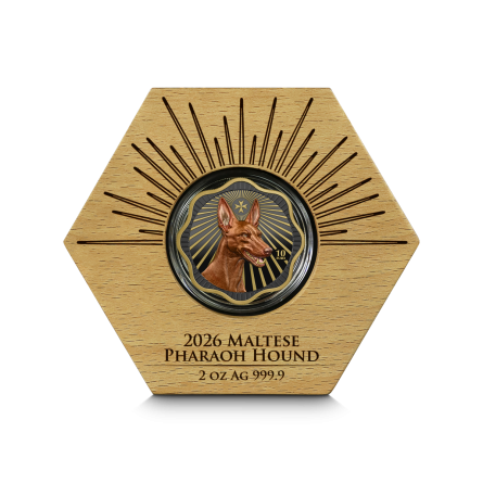 Srebrna Moneta Germania Mint: Maltese Pharaoh Hound 2026  UHR, 2 uncje - box 1