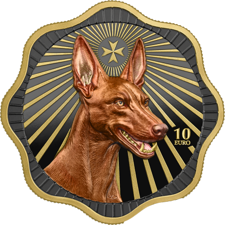 Germania Mint Silver Coin: Maltese Pharaoh Hound 2026 UHR, 2 ounces - reverse side