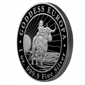 Goddess Europa 2022, 1 унція - rev_edge Goddess Europa 2022, 1 унція - rev_edge