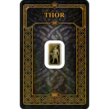 Złota Sztabka Gods Of Germania: Thor, Proof, 1/100 uncji - front 2