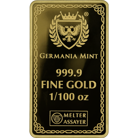 Złota Sztabka Gods Of Germania: Thor, Proof, 1/100 uncji - back 1