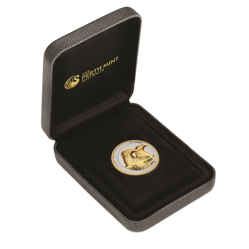 Srebrna Moneta Australian Wedge-Tailed Eagle Proof Gilded 2026 - box