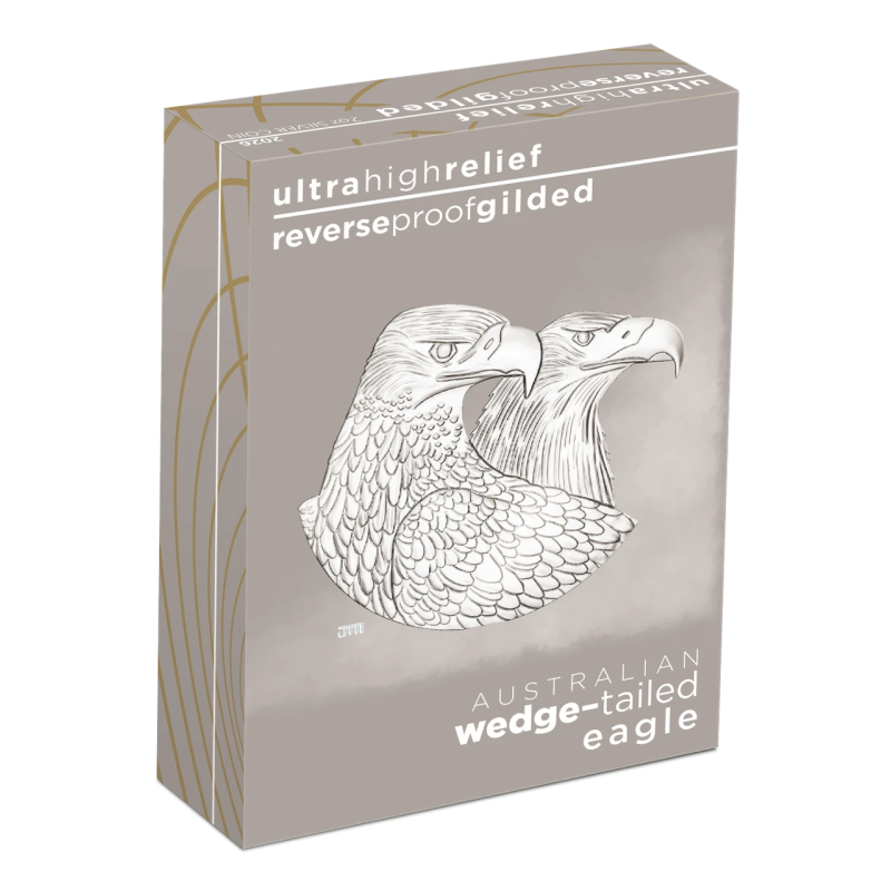 Srebrna Moneta Australian Wedge-Tailed Eagle Proof Gilded 2026 - box 2