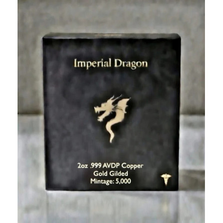 Miedziany Numizmat Imperial Dragon - Ninja Star 2 uncje back