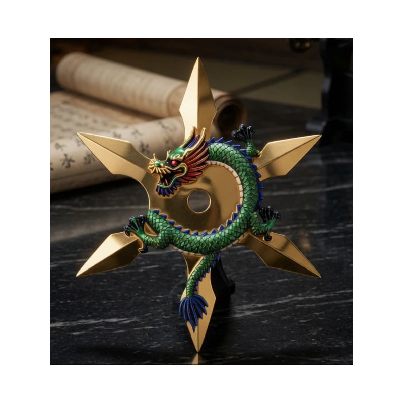 Miedziany Numizmat Imperial Dragon - Ninja Star 2 uncje front