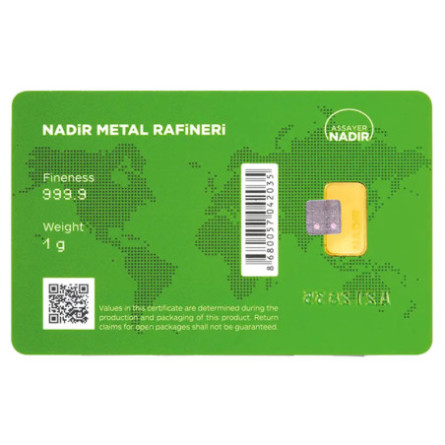 Złota Sztabka Nadir, 1 gram