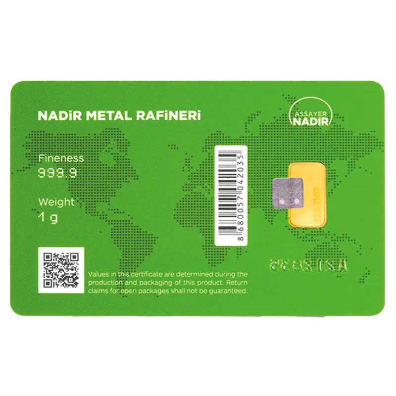 Złota Sztabka Nadir, 1 gram