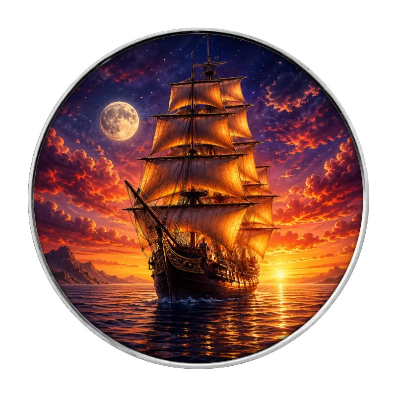 Srebrna Moneta Masters of The Seas: Golden Horizon 2026, 1 uncja front