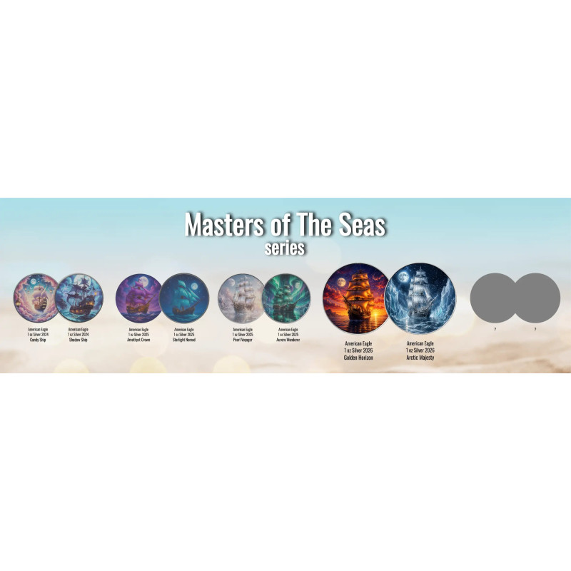 Srebrna Moneta Masters of The Seas: Arctic Majesty 2026, 1 uncja