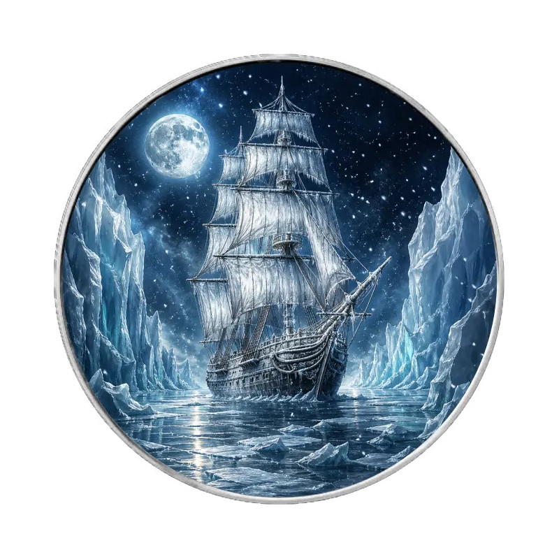 Srebrna Moneta „Masters of The Seas“: Arctic Majesty 2026, 1 Unze, Vorderseite