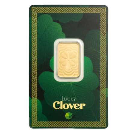 PAMP-Goldbarren „Lucky Charm Four-Leaf Clover“. 5 Gramm