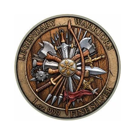 Srebrny Medal Legendary Warriors: Eric Bloodaxe, Full Color 1 uncja