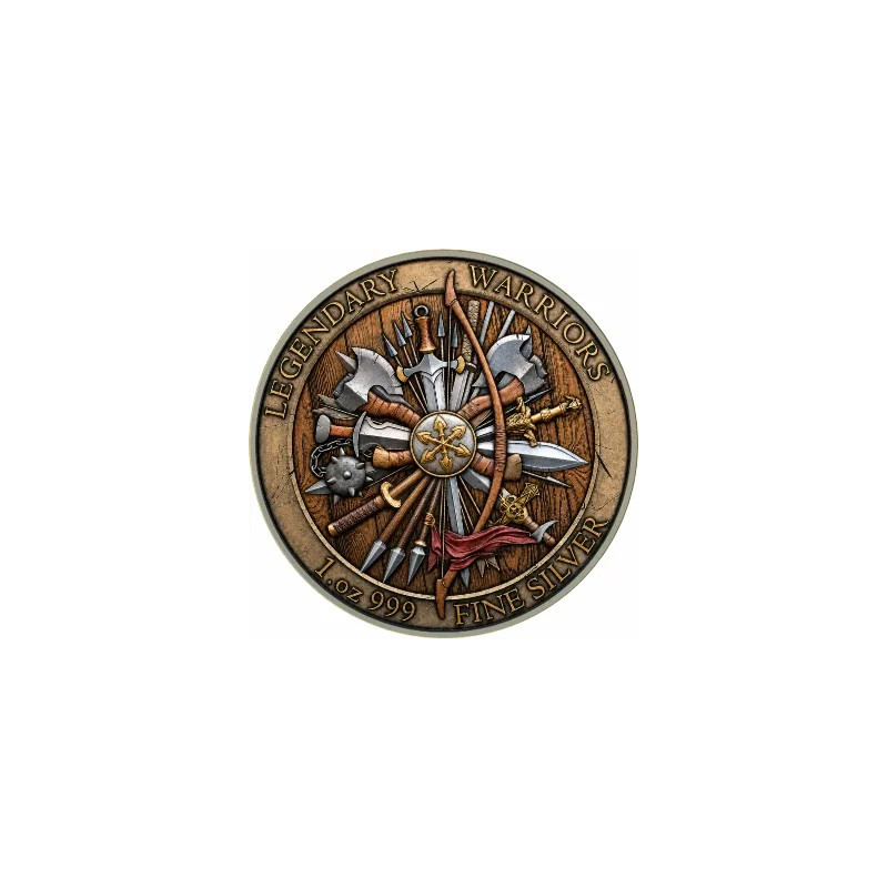 Srebrny Medal Legendary Warriors: Eric Bloodaxe, Full Color 1 uncja Srebrny Medal Legendary Warriors: Eric Bloodaxe, Full Color 1 uncja