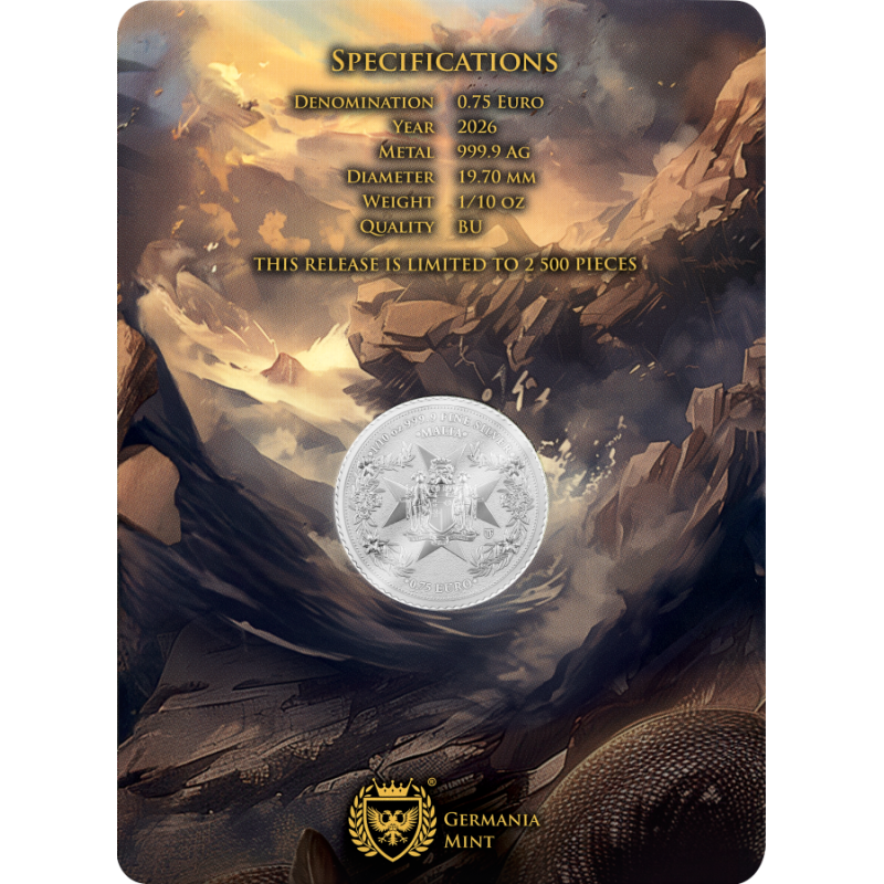 Malta Golden Eagle 2026 Silver Coin, 1/10 ounce - reverse Malta Golden Eagle 2026 Silver Coin, 1/10 ounce - reverse