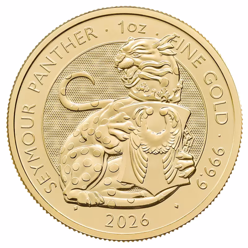 Złota Moneta kolekcjonerska Tudor Beasts Seymour Panther 2026, 1 uncja Złota Moneta kolekcjonerska Tudor Beasts Seymour Panther 2026, 1 uncja