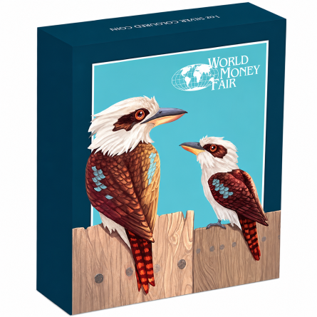 Silbermünze „Australian Kookaburra“ 2027 WMF, 1 Unze – Box Silbermünze „Australian Kookaburra“ 2027 WMF, 1 Unze – Box