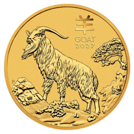 Goldmünze „Lunar III – Jahr der Ziege 2027“, 1 Unze