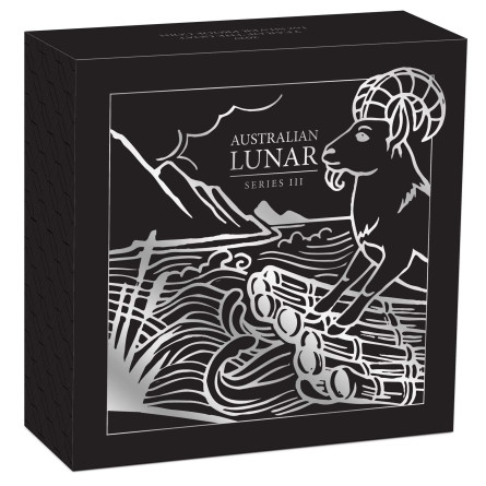 Srebrna Moneta Lunar III Rok Kozy 2027 Proof, 1 uncja - box 2