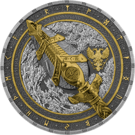 Srebrna Moneta Artefacts: Gungnir 2026 UHR, 2 uncje - rewers Srebrna Moneta Artefacts: Gungnir 2026 UHR, 2 uncje - rewers