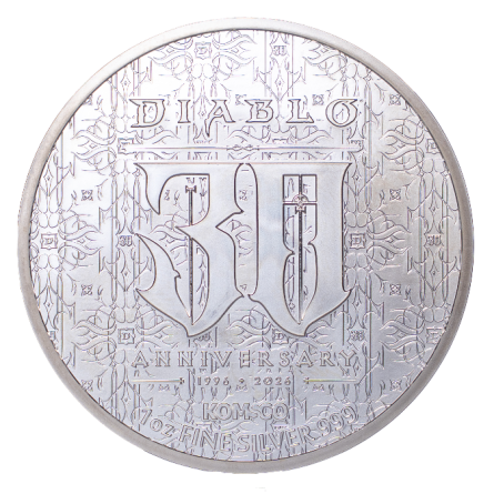 Srebrny Medal Diablo 30th Anniversary 2026 BU, 1 uncja