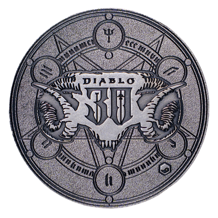 Srebrny Medal Diablo 30th Anniversary  2026 Antiqued, 1 uncja - front