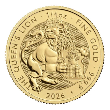 Złota Moneta Tudor Queens Lion 2026 1/4 uncji 24h