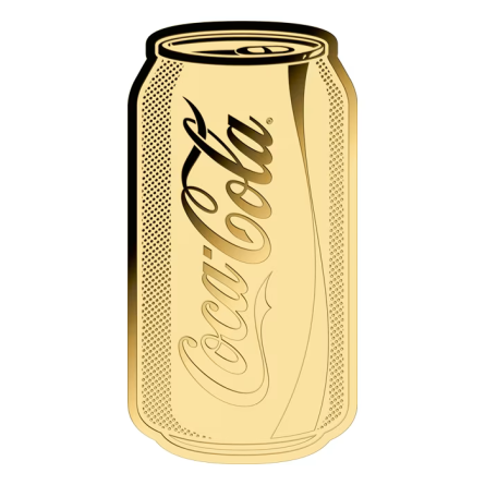 Gold Bar in a Coca-Cola Pop-Art Can card, 1/1000 ounce - bar back