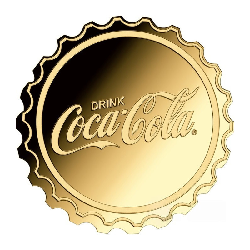 Złota Moneta w karcie Coca-Cola Butelka Pop-Art, 1/1000 uncji - coin front