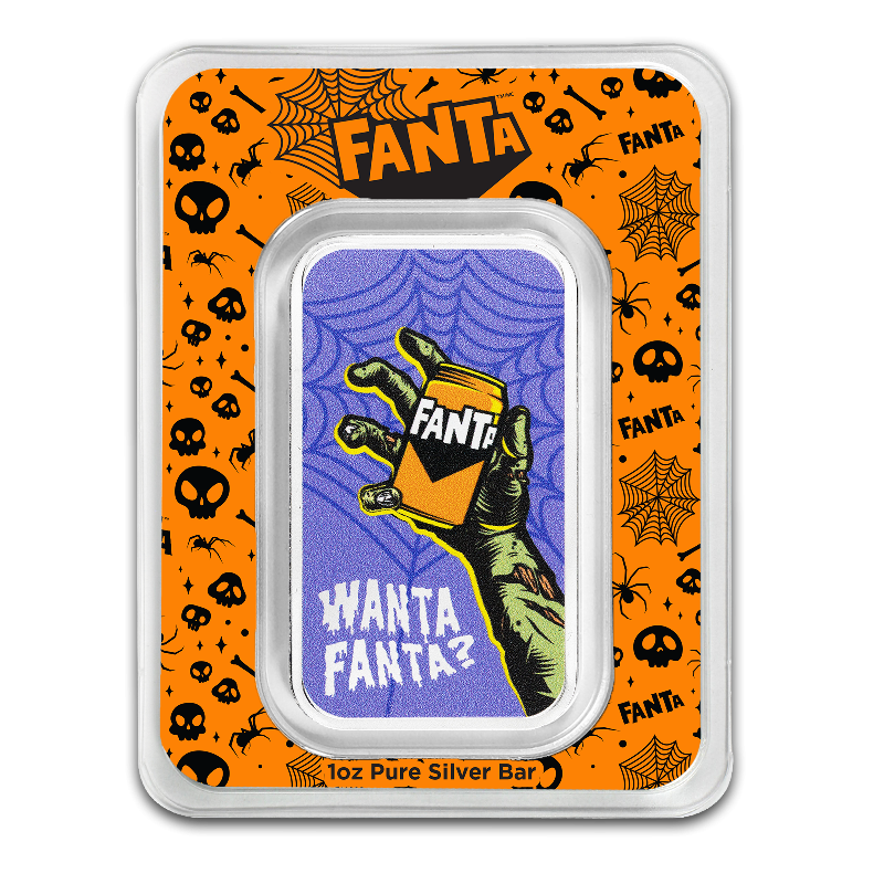 Fanta Silver Bar - Halloween, 1 ounce - front