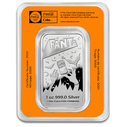 Fanta-Silberbarren – Halloween, 1 Unze – Vorderseite