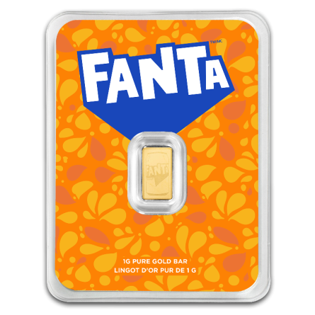 Золотий зливок PAMP Fanta, 1 грам — лицьова сторона