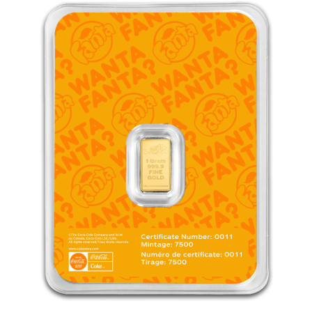 Złota Sztabka PAMP Fanta, 1 gram - back