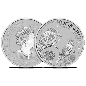 2023 Australian Kookaburra Platinum Coin, 1/10 ounce - reverse/obverse